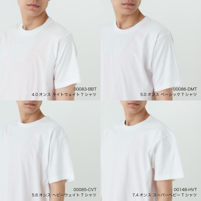 綿Tシャツとの透け感比較